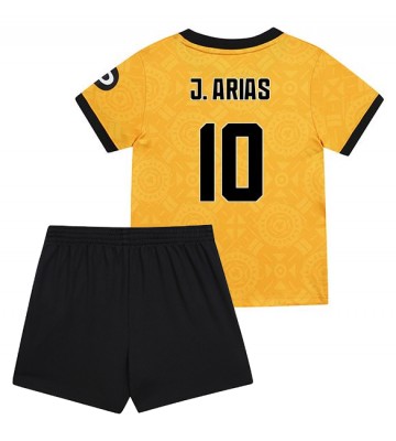 Wolves Jhon Arias #10 Primera Equipación Niños 2025-26 Manga Corta (+ Pantalones cortos)